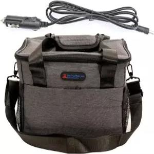 핫푸드 패드 6컵 음료 캐리어 전기 12V DC 가열 도시락 + 손잡이와 어깨끈이 있는 배달용 단열 캐디 컵용