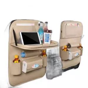 테이블 가죽 포켓 뒷자리 시트백 뒷좌석 자동차 수납