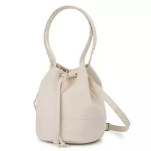 크로스백 여자 캔버스 버킷백 캐주얼 숄더백 아이보리 쇼퍼백