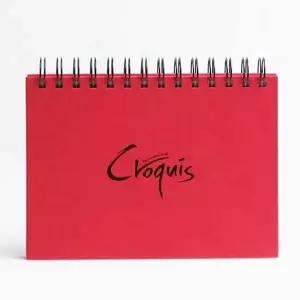 양장 크로키북 스프링 노트 장미 무지 A5 105그램