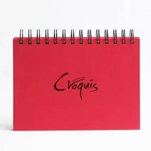 양장 크로키북 스프링 노트 장미패턴 105그램 종이 A4 사이즈