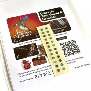 기타 및 베이스용 인레이 스티커 프렛 마커 - 1/8인치 작은 사이드 점 전복 블루