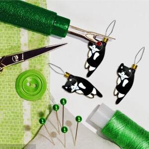 만화 고양이 바늘 스레더   자석 재봉틀 스티치 삽입 도구  DIY 뜨게 액세서리