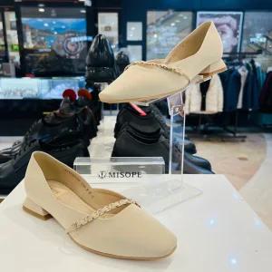 [미소페]by미소페 여성 스퀘어토 체인장식 통굽 단화 (2cm) 112535009-1_BP