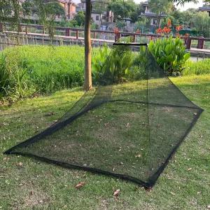 조이고 피샨 야외 캠핑 모기장 초경량 여행용 대형 커튼 침구 파티오 모기장(캐리백 포함) (더블 블랙