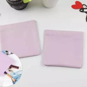 원터치 방식 립스틱 화장품 주머니 파우치 보라 1P