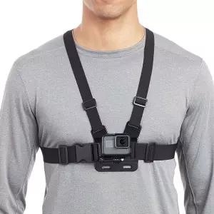 [골드스마일]액션캠 가슴 스트랩 고정 마운트 블랙 실리콘 밴드 스포츠 촬영