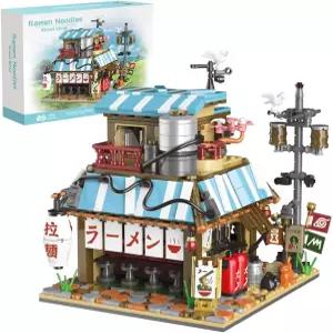 라바요 일본 라면 가게 빌딩 블록 세트 - 미니 벽돌 시뮬레이션 아키텍처 건설 장난감 이상적인 선물 선택