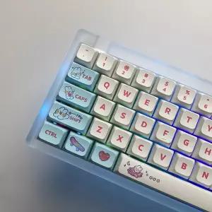 호환  스팀 토끼 키캡 XDA 높이 PBT 열 승화 라벤더 토끼 식 키보드 캡 6168877598