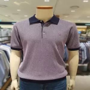 [닥스셔츠]신사양말증정 DMS1SWTS105-N1 26년S/S신상품 투톤자가드 반팔 카라니트