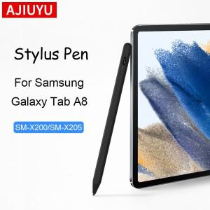 삼성 갤럭시 탭 A8 SM-X200 X205 A7 태블릿 펜용 AJIUYU 스타일러스 펜 S8 UItra 스크린 터치 드로잉 연필