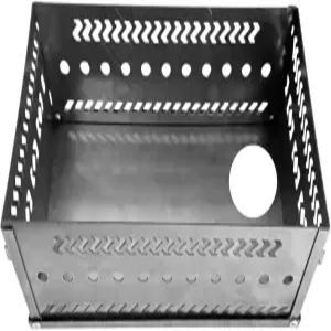 단첼 야외 휴대용 사우나 바위 바구니 나무 태우기 스토브용 접이식 스테인리스 스틸 돌 홀더 실내/외