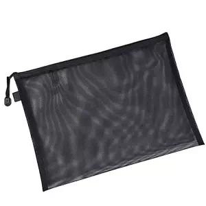 망사파우치 블랙 대형 A4 수납 화장품 케이스