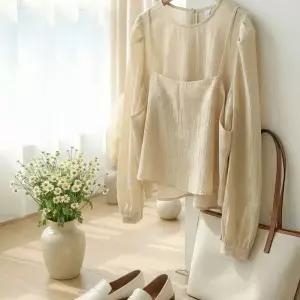 [다잇템] 여성 블라우스 롱슬리브 코르셋 세트_24642531_588872