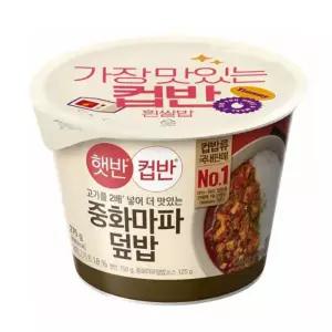 햇반 컵반 중화마파덮밥 275g 24개 박스 CJ