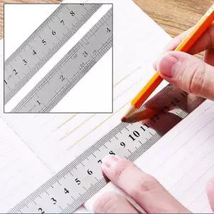 [셀러에이드]설계 제도용 양면 철자 스틸자 30cm 1P 20cm 15cm ZF