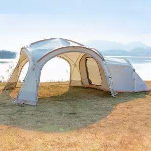 대형 돔쉘터 스크린 지퍼형 전용 라운지 그늘막 동계 고리형 선택식 텐트 확장용