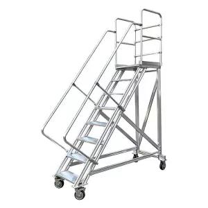 스텐 안전 이동식 계단식 작업대 계단 사다리 튼튼한 가이드라인 안전손잡이 바리게이트
