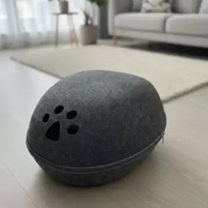 고양이 발바닥형 숨숨집 원형 고양이 휴식 하우스 반폐쇄 집