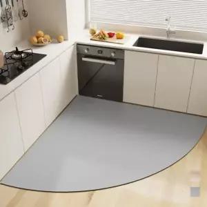 키밍 규조토 코너 발매트 미끄럼방지 주방 80x80cm (KYR-WED8084)