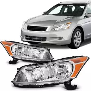 2008년 2009년 2010년 2011년 혼다 포 어코드 헤드라이트 어셈블리 크롬 하우징 앰버 리플렉터 HO2502130용