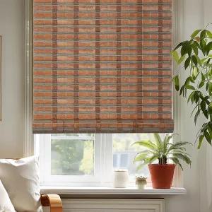 CSBWDLT 대나무 블라인드 로마 커튼 롤러 그늘막 실내 창문용 롤업 야외 파티오 24인치 W x 64인치 H