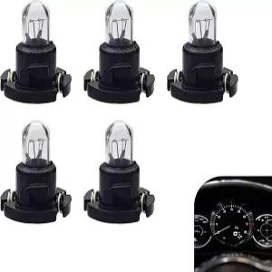 Fiknonk 5 PCS T5 대시 전구 14V 1.12W 플러그 앤 플레이 계기판 대부분의 자동차 트럭 SUV에 적합한