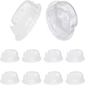 비아웅도 10개 하단 레일 사다리 코드 버튼 플러그 투명 색상 블라인드 구성품 액세서리(하단 내부 3/4인치