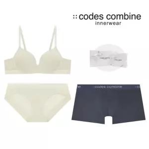 매장정품 CODES COMBINE 코데즈컴바인 [선물포장]커플속옷세트 [노와이어브라팬티드로즈] (CFWBRBPDR162LBE