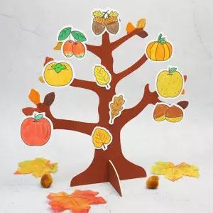 5인용 가을 과일 열매 나무 만들기 색칠하기 어린이집 DIY 학습교구 체험수업 행사용