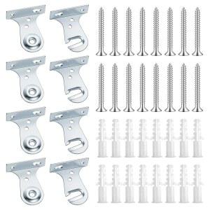 몰레인 8Pcs 금속 창문 그늘막 브래킷, 나사가 달린 마운트 브래킷 외부 롤러 견고한 블라인드 거실 침실 사무실용 홀더