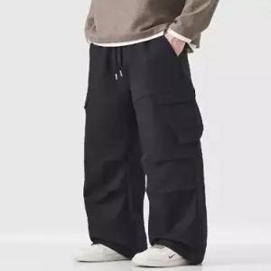 남성용 팬츠 빈티지 우산 라이트 스트레이트 멋짐폭발 카고 스트링 구조 OOTD1