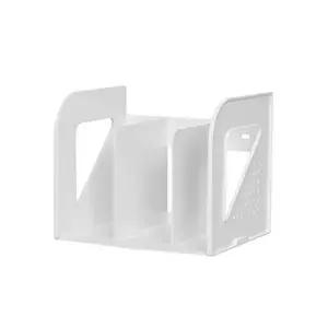 책장 3단 책꽂이 하얀색 미니 책장 사무용 정리함 서재용 책꽂이