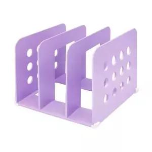 책꽂이 3단 다용도 책정리 책장 수납 선반 사무용 소형 라벤더 컬러