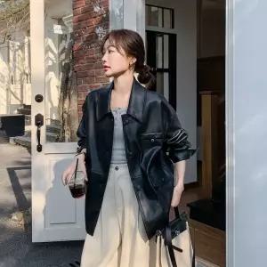 블랙팬서 가을 여자 자켓 가죽 OPH3