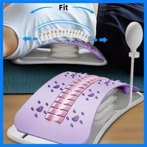 조절 가능한 등 마사지기 에어백 허리 목 지지 마사지 요추 경추 근육 이완 스트레처 자세 교정기 여성&남