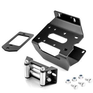 ROMELACK 윈치 마운트 브래킷 플레이트, 4 7/8(124MM) 롤러 페어리드 케이블 가이드, 2000-3500파운드, 혼다 파이오니어 1000/1000-5/1000-6 2016-2025 호환