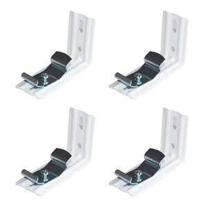 헤드레일 너비 1-1/2(38mm) 길이 3(76mm)의 수직 블라인드용 볼화오 4개 L 브래킷 외부 장착 클립 흰색