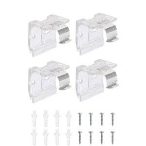 미니 블라인드 브래킷, 금속 클립이 있는 마운팅 1인치(25MM) 무선 주름 음영 및 벌집 4