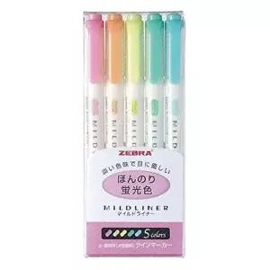 [알티피아]제브라 마일드라이너 5색형광펜 매직 모나미 보드마카-WD34AFA