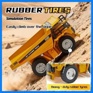 2025년 신형 데스크탑 원격 조종 엔지니어링 카 덤프트럭 1:64 미니 사륜구동 드리프트 풀 프로포션 자동차