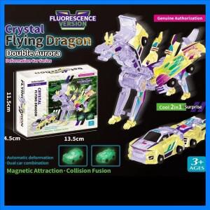 궁극의 변신 유니콘 자동차 장난감 자동차 변신 유니콘 피규어 페가수스 유니콘 마그네틱 임팩트 변형 자동