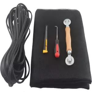 ZemHome 블랙 유리 조절식 스크린 메쉬 도어 수리 키트/펫 스크린/파티오 스크린/포트 스크린/저장소