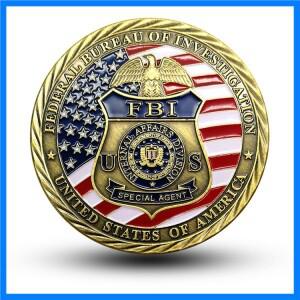 미국 연방 수사국 기념품 금도금 동전 컬렉션 ST. 마이클 챌린지