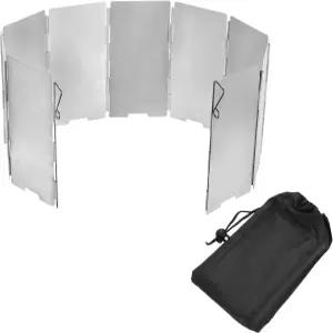 파티킬 25.8인치 x 5.3인치 윈드스크린 캠핑 스토브 미니 9판 히트 실드 윈드실드 가벼운 접이식 캠핑용