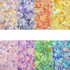 10 그램 다채로운 액세서리 아트 봉제 용품 다양한 의류 DIY 조각 스타일 장식 네일 공예 웨딩 만들기