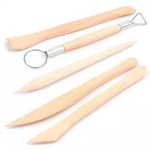 우드 지점토 조각칼 5p 찰흙 클레이 미니어처 공예 칼-WD390BF