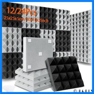 방음재 12/24 피라미드 4타워 디자인 음향 소음 감소 패널 벽 녹음실, 사무실용