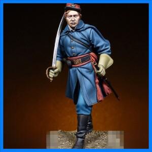 1/24 뉴햄프셔 장교, 75mm, 레진 모델 피규어, GK, 조립되지 않은 도색되지 키트