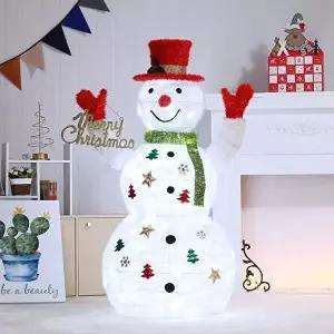 LED 빨간모자 허그 눈사람 크리스마스 카페 매장소품-WD1BFEC
